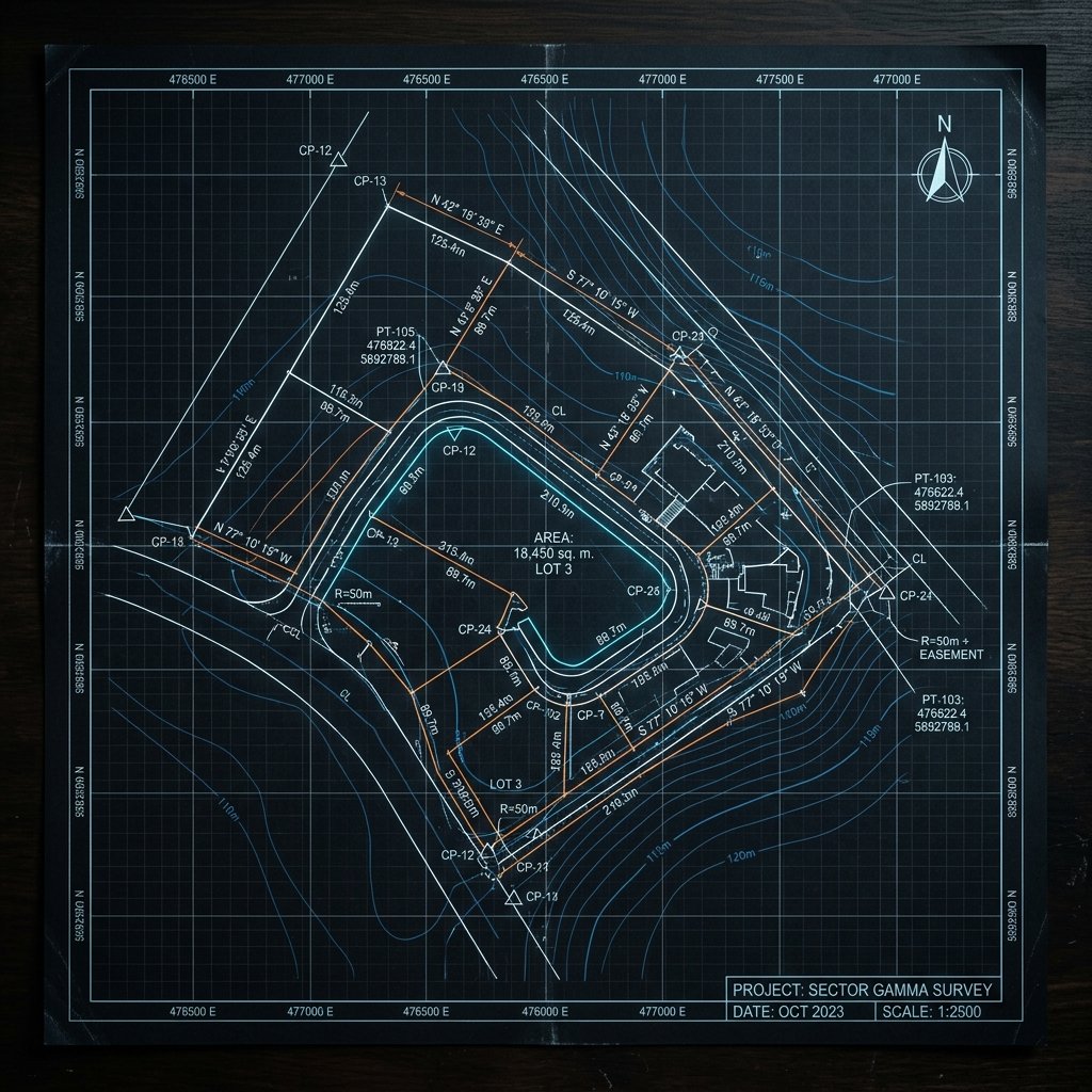 Plano topográfico y levantamiento predial